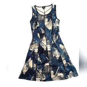 Mossimo blue for flare print Blue Dress size XS